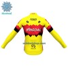 Wielershirt 2023 Bingoal WB Winter Thermal Fleece - Geel Rood